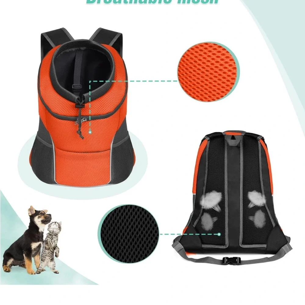 Pet Dog Backpack Carrier with Storage Pockets Dog Front Pack for Small Dogs Cats